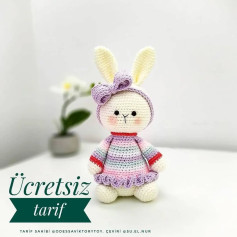 Ücretsiz Sevimli Tavşan Amigurumi Tığ İşi Tarifi