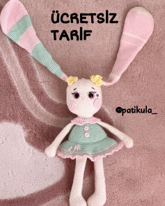 Ücretsiz Sevimli Tavşan Amigurumi Yapımı