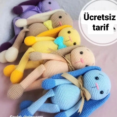 Ücretsiz Sevimli Tavşanlar Tığ İşi Örgü Şeması