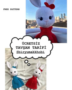 Ücretsiz Tavşan Amigurumi Örnekleri