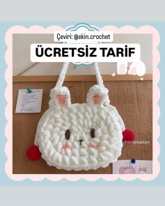 ÜCRETSİZ Tavşan Çantası Tığ İşi Şeması