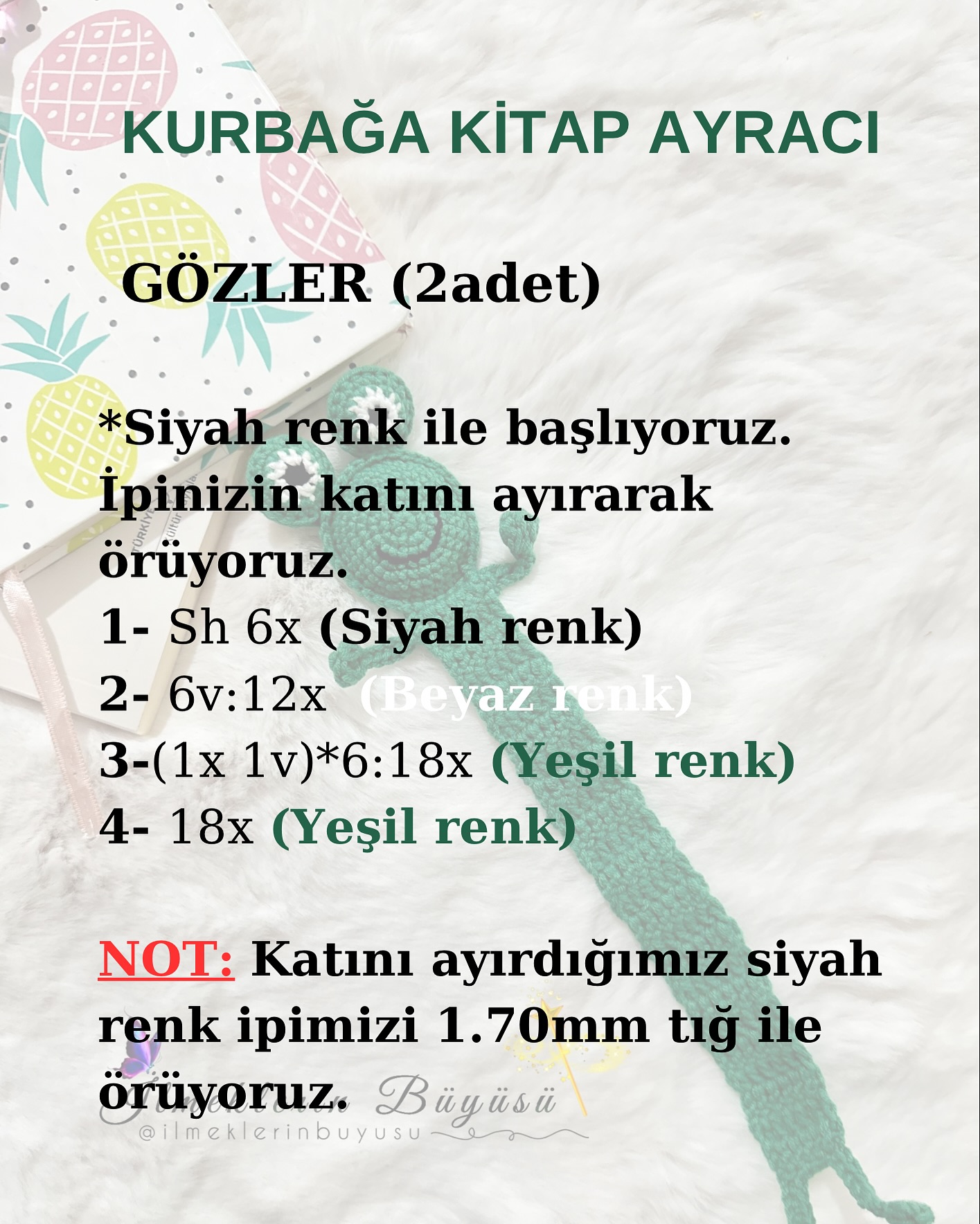 Ücretsiz Tavşanlı Saç Bandı Örgü Şeması