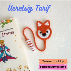 Ücretsiz Tığ işi Tilki Kitap Ayracı Tarifi