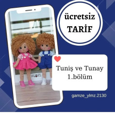 Ücretsiz Tunus ve Tunay Bebekler Tığ işi Şeması
