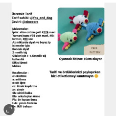 Ücretsiz Uçak Amigurumi Tığ İşi Şeması
