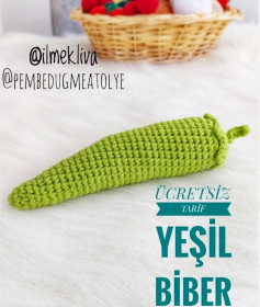 Ücretsiz Yeşil Biber Tığ İşi Şeması
