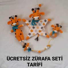 Ücretsiz Zürafa Seti Tığ İşi Tarifi