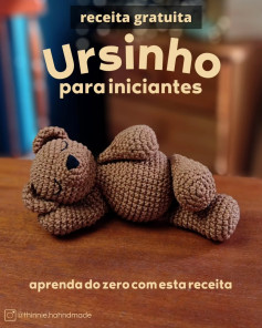 Ursinho de crochê para iniciantes: receita gratuita