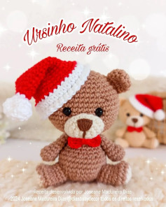 Ursinho de Natal em crochê: Gráfico gratuito!