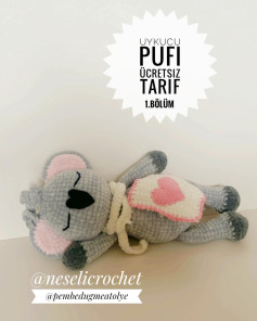 UYKUÇU PUFI: ÜCRETSİZ AMIGURUMI TARİFİ