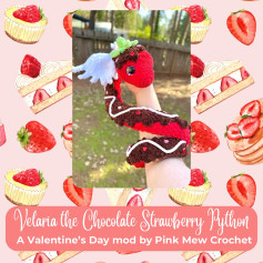 Velaria the Chocolate Strawberry Python Amigurumi Crochet Pattern