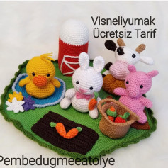 Vişneliyumak Ücretsiz Tarifi: Çiftlik Hayvanları Amigurumi
