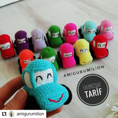 AMİGURUMİ ARABA ŞEMASI ÜCRETSİZ