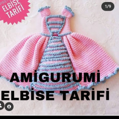 Amigurumi Elbise Şeması: Bebek Elbisesi Tığ İşi