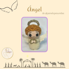 Ángel amigurumi: Patrón de crochet navideño