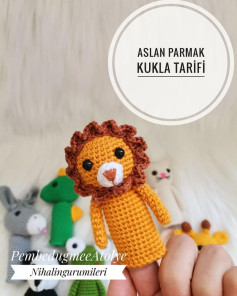 Aslan Parmak Kukla Örgü Şeması