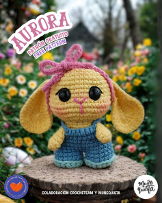 Aurora: Patrón de amigurumi gratis para una conejita adorable.