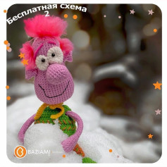 Бесплатная схема вязания забавного чудовища