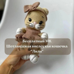 Бесплатный мастер-класс: шотландская вислоухая кошечка Лили.