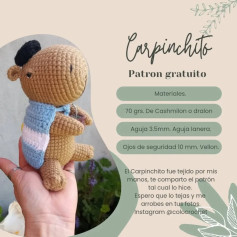 Carpinchito amigurumi: patrón gratuito disponible