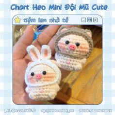 Chart Móc Heo Mini Đội Mũ Dễ Thương