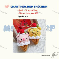 chart móc kem thú xinh