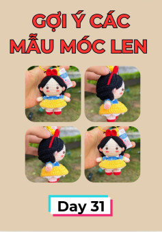 chart móc len búp bê bạch tuyết