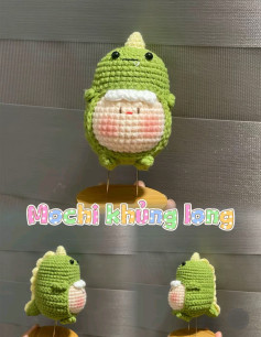 Chart móc len Mochi khủng long đáng yêu