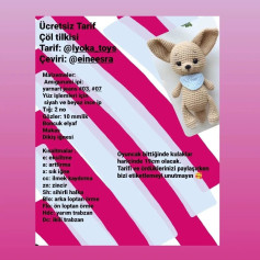 Çöl Tilkisi Amigurumi Tığ İşi Şeması