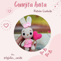 Conejita Anita: Patrón de Amigurumi Gratis