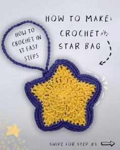 Crochet Star Bag Pattern: 13 Easy Steps
