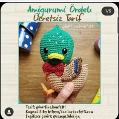 Dê mihê amigurumi örgüsü şablonu