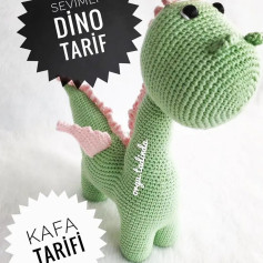 Dinosor Amigurumi Tığ İşi Tarifi Sevimli Dino tarifi 🌿Tarif @orgu.tadinda ait ,bizimle paylaştığı için çok teşekkürler 🌸