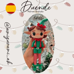 Duende navideño: patrón de amigurumi gratis