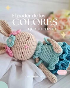 El poder de los colores: Amigurumi conejita.