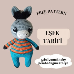 Eşek Amigurumi Şeması: Ücretsiz Örnek