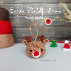 Esfera Rodolfo el reno: Patrón gratuito amigurumi