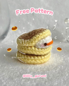 Free Crochet Pancake Amigurumi Pattern