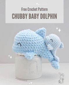 free crochet pattern chubby baby dolphin