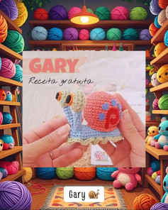 GARY - Receita gratuita de amigurumi caracol