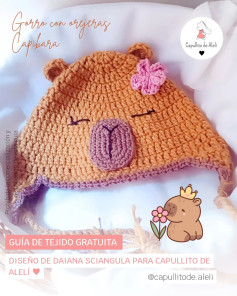 Gorro Capibara: Patrón de Crochet Gratis