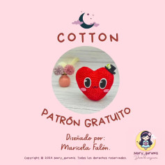 Gráfico de amigurumi: Corazón de algodón gratis
