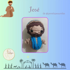 Gráfico de amigurumi de José para Navidad
