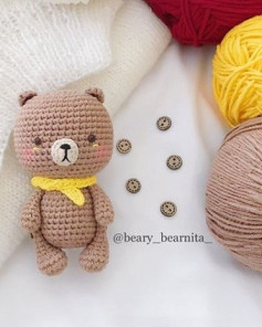 Gráfico de amigurumi de oso tejido a crochet