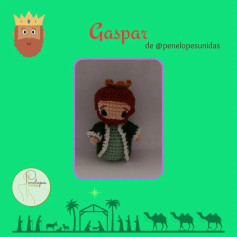 Gráfico de amigurumi: Gaspar, el rey mago.