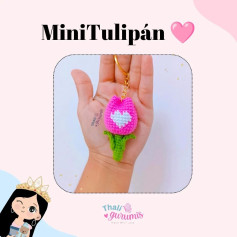 Gráfico de amigurumi: Mini Tulipán con corazón