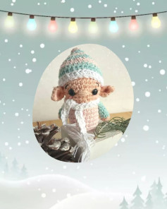 Gráfico de amigurumi navideño: duende tierno.