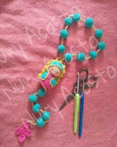 Gráfico de crochet: Rosario con Virgencita