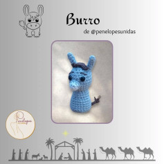 Gráfico de Ganchillo: Burrito de Navidad