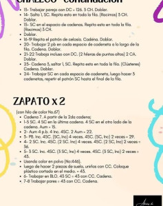 Gráfico de Ganchillo: Zapatillas paso a paso